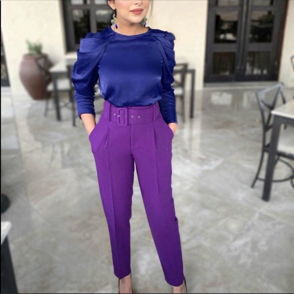 Zara satin effect blouse